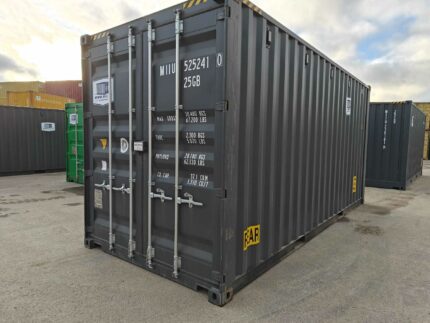 Nuevo contenedor/20′ (6 metros)/20'DD con puertas adicionales/Contenedor marítimo 20HCDD MIIU5252410 – TALLIN (bajo pedido) gris oscuro